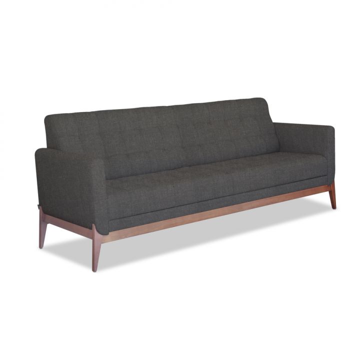 Image of Sofá  3 Lugares Brooks Linho Cinza 200 Cm PLA-AL380UP62HDTMOB