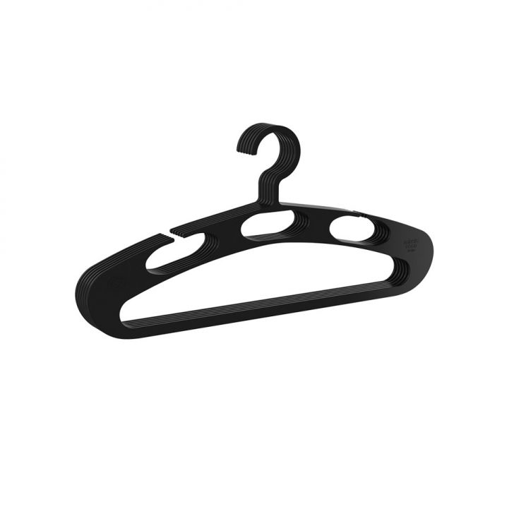 Conjunto de Cabides com 6 Unidades Piccolo Preto