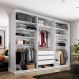 Guarda-Roupa Closet Monreale 100 % MDF 3 Gavetas Branco 237 cm