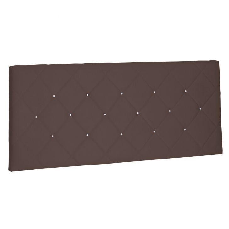 Cabeceira Painel Estofada Cama Box Casal King Tânia 195cm Suede Café - Desk Design