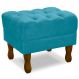 Puff Puf Retro Capitone 52x44cm Suede Azul Tif MPassos