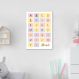 Quadro Infantil Didático Alfabeto 86x60 Sem Moldura
