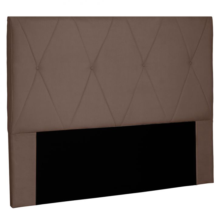 Cabeceira Casal Aquilla Suede Caramelo