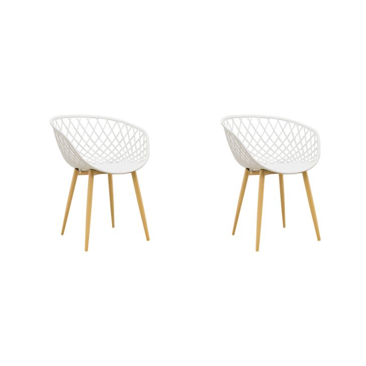 Conjunto com 2 Cadeiras Clarice Branco