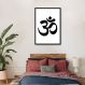 Quadro Mantra Om 60x43 Caixa Preto