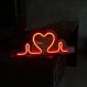 Painel Neon Led Coração Letreiro de Mesa Decoração Acrílico