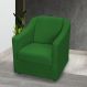 Poltrona Decorativa Para Sala Recepção Manicure Consultório Suede Verde Pés Plástico Cromado