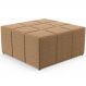 Puff Decorativo Para Sala de Estar Quadrado Milano 90x90cm W01 Bouclê Mostarda - Lyam Decor