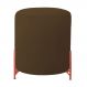 Puff Decorativo Thor Ferro Base Bronze Veludo Marrom- Montanaris Decor