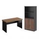Armario Estante com Mesa 1.2 Ipanema Noce Preto