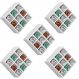 Kit 05 Nichos Porta Toalhas 09 Lugares 40x40cm Branco G01 - Gran Belo