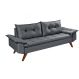 Sofa 3 Lugares Bariloche Retro Essencial Estofados Cor Cinza