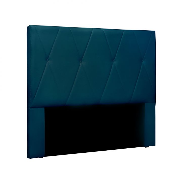 Cabeceira Queen Aquilla Veludo Azul Marinho