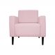 Poltrona Decorativa Leticia Slim Veludo Rosa - Montanaris Decor