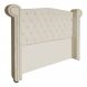 Cabeceira Sienna Solteiro Luxo Suede Bege
