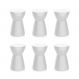 Conjunto com 6 Bancos | Banquetas Sili Branco