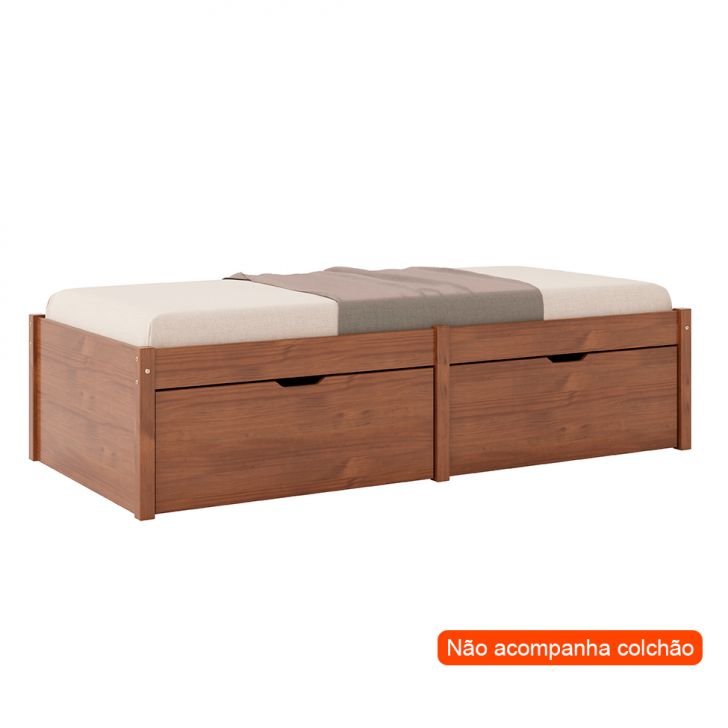 Cama Solteiro 2 GV Beauty Amêndoa