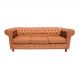 Sofá ChesterField Luiz XV 2,30 Couro Eco. Caramelo Sala/Recepção