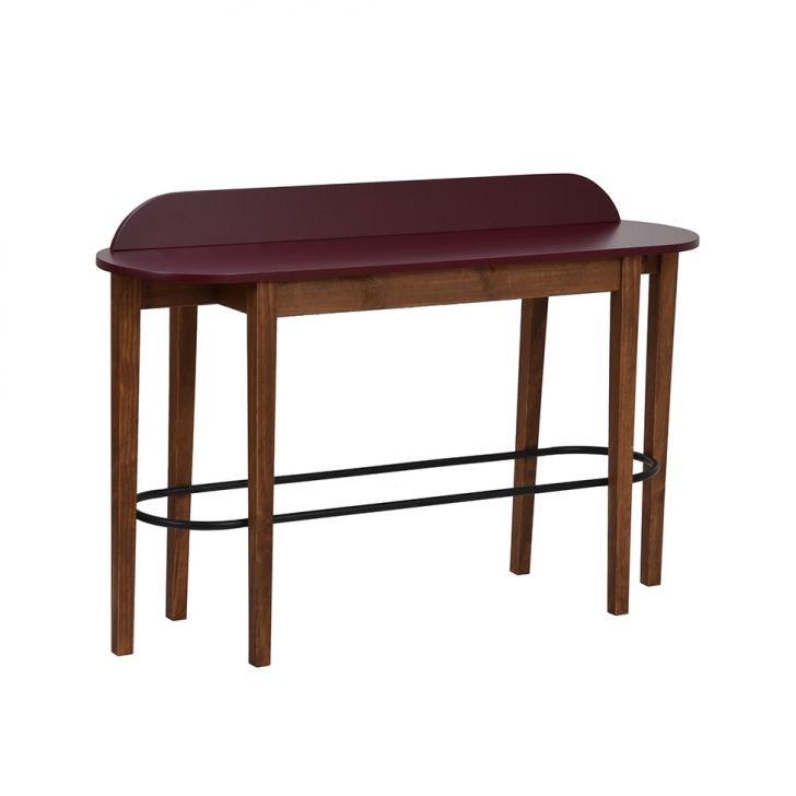 Banqueta 2 Lugares Doppia Vinho e Amêndoa