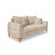 Sofá 2 Lugares Lisboa Bouclé Bege 160 cm