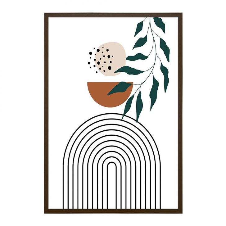 Quadro Abstrato Folhagem II sem Vidro Colorido 40x60 cm