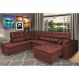 Sofá de Canto Retrátil e Reclinável com Molas Cama inBox Platinum Esquerdo 3,40x2,36 Suede Vinho