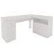 Mesa De Canto Em L Escritório Computador Job Branco Caemmun