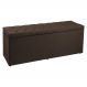 Calçadeira Recamier Baú Casal 1,40m Madrid Suede Marrom - Pallazio
