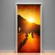 Adesivo para Porta Paisagem 21 Motos Pôr do Sol-83X210Cm