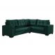 Image of Sofá de Canto 5 Lugares Dijon com Entrada USB Suede Verde IM730UP52EOXMOB