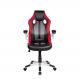Cadeira Gamer Pelegrin PEL-3009 Couro PU Vermelha, Preta e Cinza