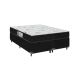 Cama Box Casal Bipartido + Colchão D33 One Face - 56x138x188cm - Suede Preto