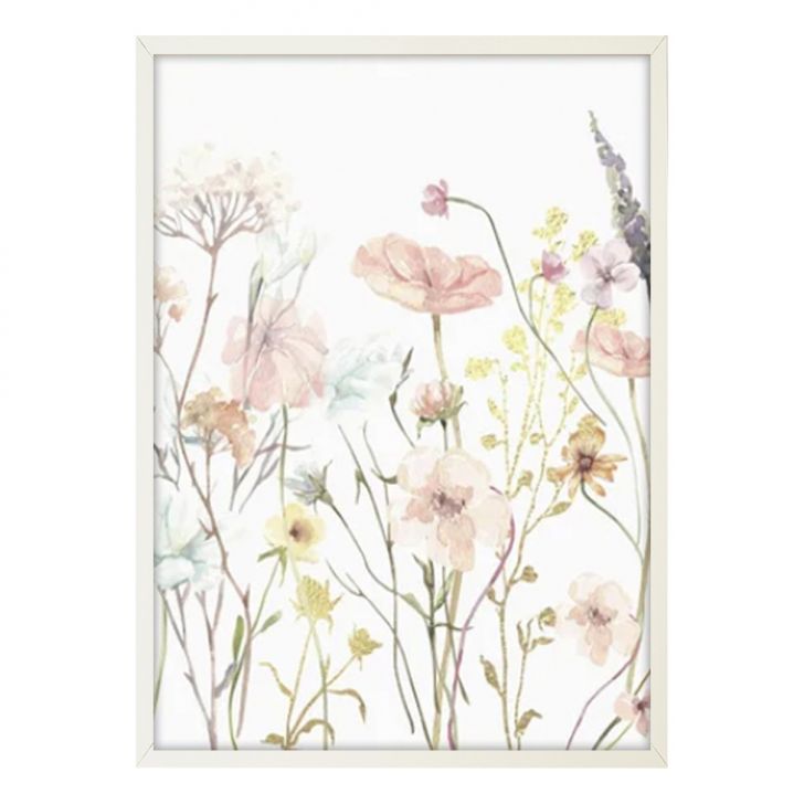 Quadro Infantil Selva Flowers sem Vidro Colorido 20x30 cm