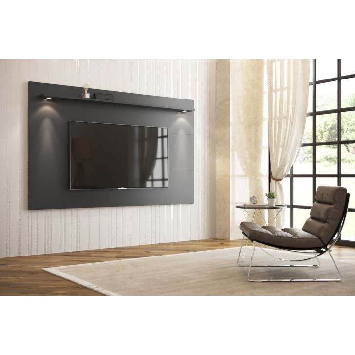 Painel para TV Aspen 1.8 Preto - MoveisAqui