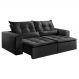 Sofá Retrátil Cayman 2,30m Velusoft Preto - Emobiliar