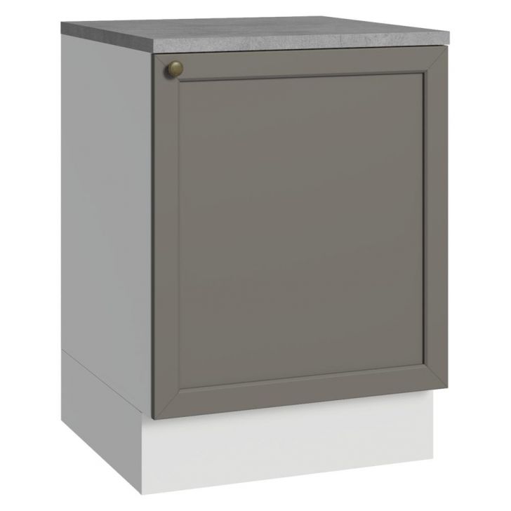 Balcão de Cozinha 60 cm 1 Porta Branco/Cinza Vik Madesa