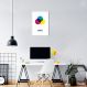 Quadro Sistema de Cores CMYK 86x60 Caixa Branco