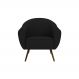 Poltrona Decorativa Sacha Corano Preto - Gran Belo