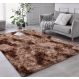 Tapete Pelo Alto Felpudo Macio Anti Derrapante Anti Alérgico Mesclado Marrom - 200 x 200 cm Tapete para Sala e Quartos