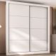 Guarda-Roupas Casal 2 Portas de Correr 4 Gavetas Alasca Multimóveis MP4311 Branco