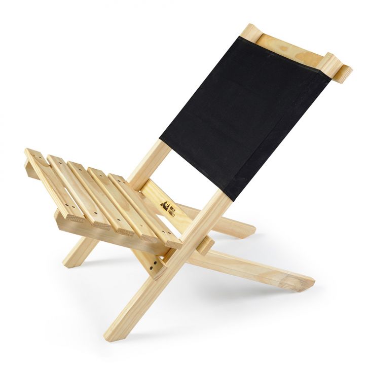 Espreguiçadeira Walk Forest Algodão Preta e Natural