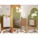 Quarto de Bebê Encanto com Berço 76 cm, Cômoda 4 GV e Cômoda 2 PT Nogal e Branco