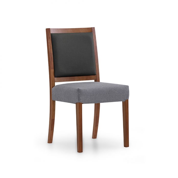 Cadeira Yang Linho Cinza e Chumbo Esverdeado