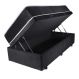 Cama Solteirão Box Baú P/ Colchão 0,96cm x 2,03cm Suede Preto