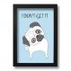 Quadro Decorativo Frase Cachorro Pug 33x43 cm