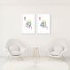 Quadro Rei e Rainha Carta Minimalista 88x60 2-60x43 Caixa Branco