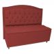 Cabeceira mais Calçadeira Solteiro 90cm Para Cama Box Diana Suede Vermelho - Dellas Store
