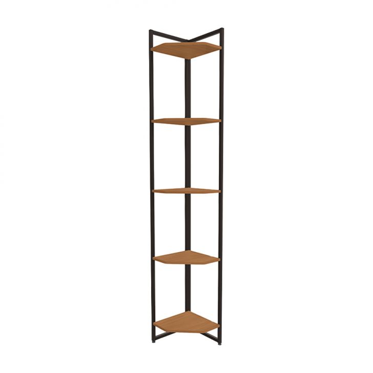 Estante Goya Canela e Preta 202x31 cm