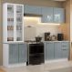 Armário de Cozinha Completa 270cm Branco/Cinza Lux Madesa 04