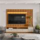 Rack e Painel para TV com Modulo Lateral Bond Nature Off-White